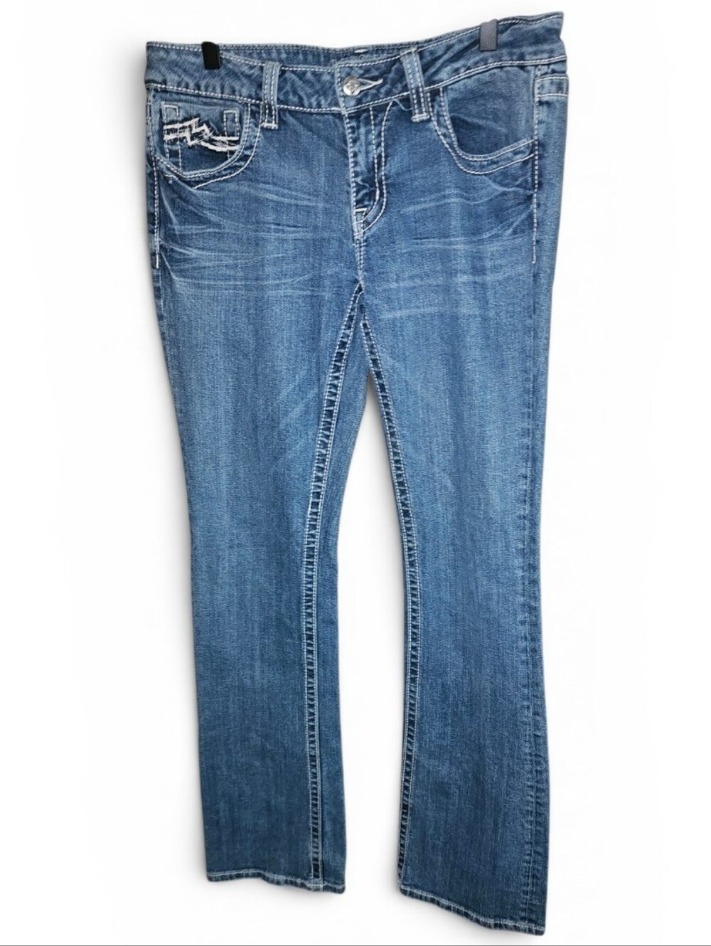 MISS ME Y2K JD10782 Boot Cut Stitch Embroidered Jeans - Size 31